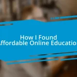 How I Found Affordable Online Education